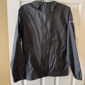 Columbia Black Hooded Windbreaker